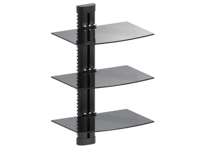 Produktbild von MC-664 - Wandhalterung für drei DVD-Player, 250 x 360 mm, schwarz, 3x 8 kg