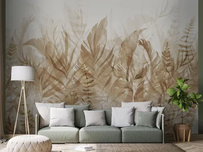 Produktbild von Vlies Fototapete Blätter 400x280 cm Tapeten Wandtapete XXL Natur Pflanzen Botanik wie gemalt b-A-0696-a-d