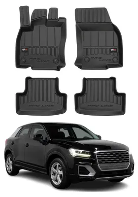 Produktbild von OMAC Gummi Fußmatten für Audi Q2 2017-2025 Premium TPE 3D Automatten Schwarz 4x