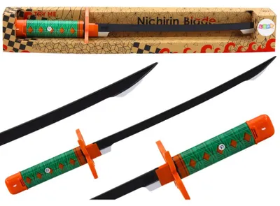 Obrázok produktu pre Samurajský meč Leantoys Nichirin, na batérie, pohodlná rukoväť, zelená farba
