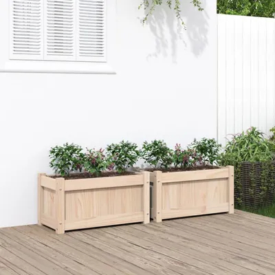 Image de Maison Exclusive - 2 bacs à plantes en pin massif