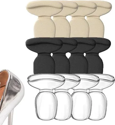 Produktbild von Silikonische Hüftschutzkissen - 12-teilig - für hohe Absätze - für Herren- und Damenstiefel - Schwarz, Transparent, Aprikose