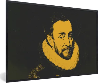 Produktbild von MuchoWow® Gerahmtes Poster Wilhelm von Oranien - Adriaen Thomasz - Gemälde 90x60 cm - Poster mit Schwarzem Bilderrahmen Wandposter Rahmen Foto Bilder - Fotorahmen - Foto-Plakat