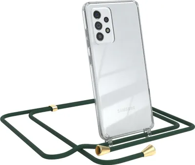 Produktbild von EAZY CASE Handykette kompatibel mit Samsung Galaxy A52 / A52 5G / A52s 5G Kette, Handyhülle mit Umhängeband, Handykordel, Schutzhülle, Kette, Silikonhülle, Silikon Cover, Grün