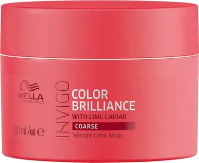 Zdjęcie produktu dla Wella Professionals, Invigo Color Brilliance, Lime Caviar, Kremowa maska do pielęgnacji włosów, do ochrony koloru, 150 ml