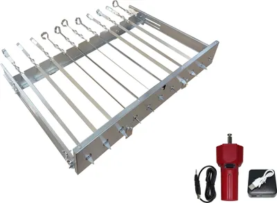 Produktbild von walexo Spießdreher (universell), incl. 11 Edelstahlspieße mit 5V USB-Motor+Powerbank 1000mAh