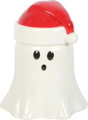 Produktbild von Something Different - Ölbrenner, Geist mit Nikolausmütze SD10182 (Einheitsgröße) (Weiß/Rot)