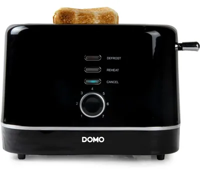 Obrázek produktu pro Domo DO963T, 2 krajíců, Černá, Knoflíky, Otočné, 850 W, 0,66 m, 283 mm
