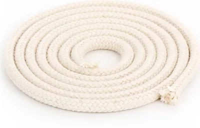 Produktbild von 1 meter Runddocht 100% reine Baumwolle 5,0mm breit für Öllampe, Petroleumlampe