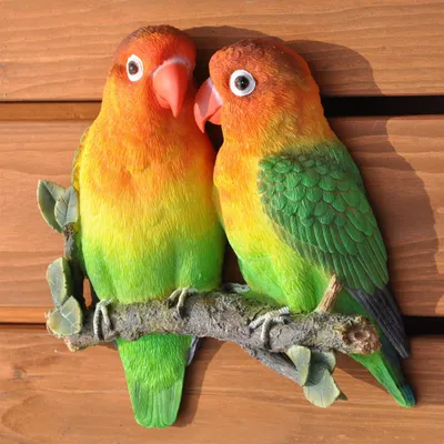 Produktbild von Dekofigur Wandfigur Lovebirds Vögel