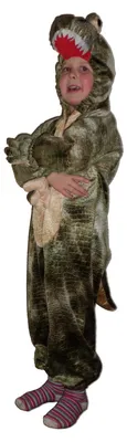 Produktbild von Krokodilkostüm Kostüm Krokodil Kroko für Kinder Kinderkrokodil Croko Kinderkostüm Fasching Gr. 98/104, 116/122, Größe:116/122