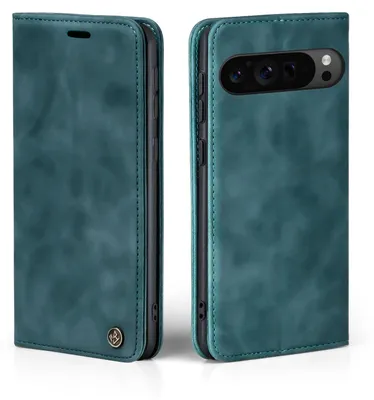 Produktbild von Handy Hülle für Google Pixel 9 Pro XL Klapphülle Bookcase Flip Cover Handy Tasche Etui Farbe: Petrol