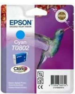 Produktbild von Epson Hummingbird Singlepack Cyan T0802 Claria Photographic Ink, Cyan, 1 Stück(e)