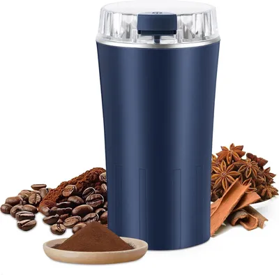 Produktbild von Kaffeemühle Elektrisch,300W Elektrische Kaffeemühle,Gewürzmühle Elektrisch,304 Edelstahlmesser Bpa Frei Kommt Mit Reinigungsbürste Automatische Mühle