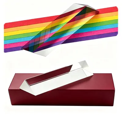 Produktbild von TRANKIELO® - Dreieckiges Glasprisma, K9 Qualität - Perfekt für Prismafotografie - Lichtbrechung und Regenbogeneffekte