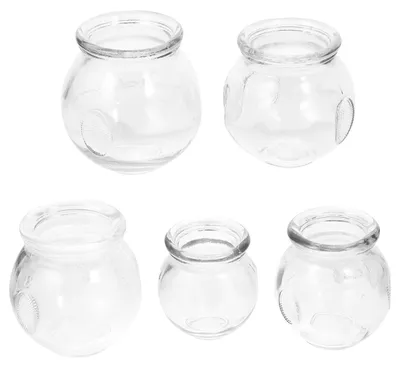 Image de Solidchoice - Ensemble de 5 ventouses en verre de qualité médicale - Kit de thérapie par aspiration professionnelle