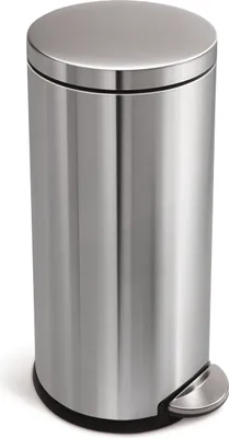 Produktbild von simplehuman 30 Liter runder Treteimer, fingerabdrucksicherer gebürsteter Edelstahl - 6,1x6,1x35,8 cm; CW1810