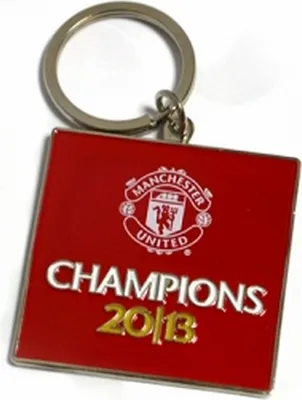 Produktbild von Manchester United FC offizieller Football Champions 2013 Schlüsselanhänger BS138 (Einheitsgröße) (Rot)