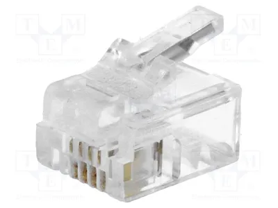 Produktbild von 5x Stecker für Leitungen System: 6p4c PIN: 4 RJ12  :  MHRJ126P4CR RJ-Steckverbi