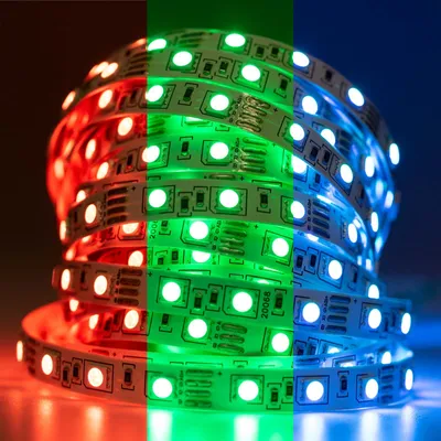 Produktbild von LUMILED LED Streifen 5M, 300 LEDs 12V RGB Farbwechsel 72W LED Strip SMD LED Band IP33 3960 lm Selbstklebend mehrfarbig Lichtband für Innenbereich Heim Küche Schlafzimmer Deko, ohne Netzteil