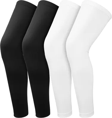 Produktbild von Beinwärmer 2 Paar, schwarz und weiß, 115 g, für Radsport