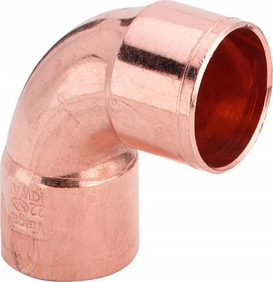 Obrázok produktu pre Medené spájkované koleno 90° I/I - typ 5090, DVGW - 12 mm