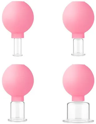 Immagine prodotto di Set di massaggiatori in silicone per trattamenti viso, composto da 4 pezzi