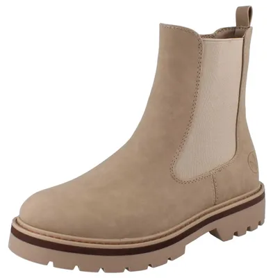 Zdjęcie produktu dla Buty damskie Rieker, botki, kolor beżowy, do codziennego użytku