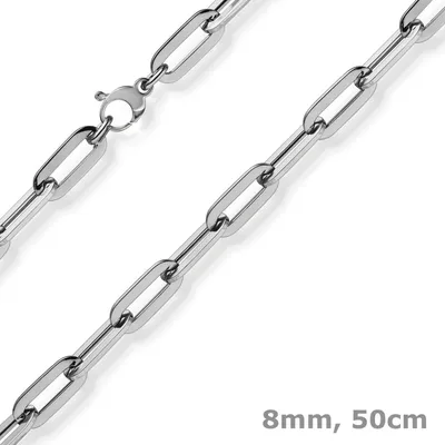8mm-Weit-Anker-Vierkant-Kette-585-Weißgold-50cm