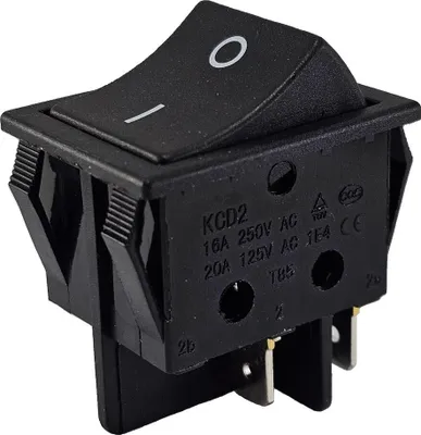 Immagine prodotto di Interruttore a bilanciere On/Off 4 pin 16A 250~, nero,  interruttore a bilanciere, interruttore per apparecchiature