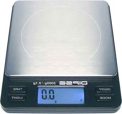 Image de Balance de laboratoire numérique TP-2000 x 01 avec une capacité de 2000 g / 2 kg - précision de 0,1 g - balance noire