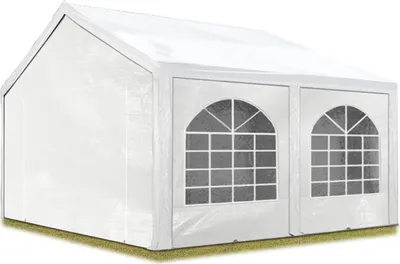 Produktbild von TOOLPORT Hochwertiges Partyzelt 3x5 m Pavillon Zelt PE Plane 450 N Gartenzelt Festzelt Wasserdicht weiß