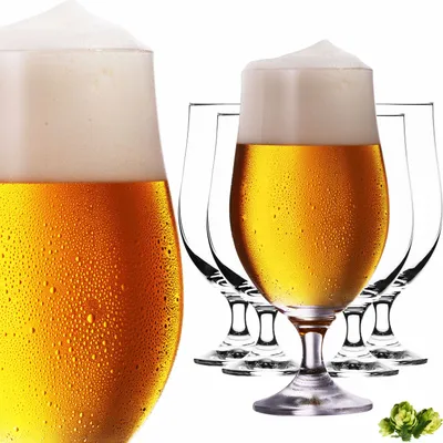 Produktbild von IMPERIAL glass Bierpokale 500ml (max. 630ml) aus Crystalline Glas Set 6-Teilig Pilsgläser Biertulpe Biergläser Kelche 0,5L