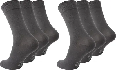 Produktbild von Paolo Renzo Business-Socken 6 Paar - Anzugssocken - Größe 39/42 - Dunkelgrau