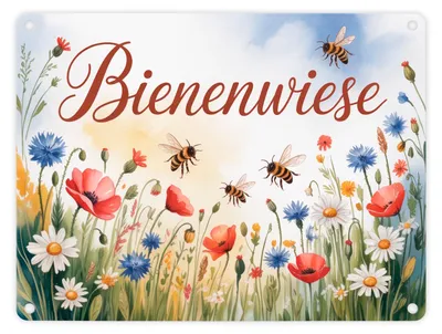 Produktbild von Wildblumenwiese BienenwieseMetallschild in 15x20 cm Garten