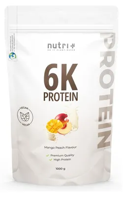 Produktbild von Nutri+ Vegan 6K Protein 1000g Mango-Peach
