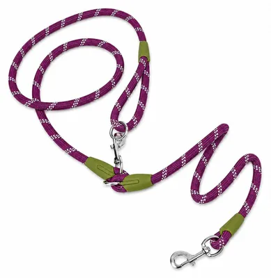 Produktbild von Freihand-Hundeleine Umhänge-Laufleine Lila Robust Reflektierend für Hunde