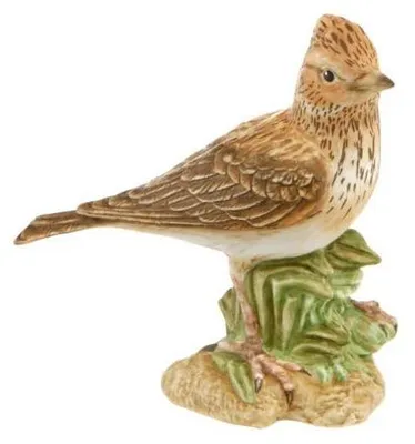 Feldlerche-Figur aus Biskuitporzellan, 5,5x10,5x9,5 cm