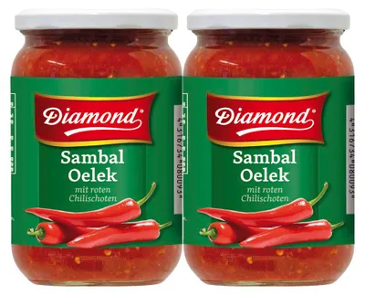 Immagine prodotto di Sambal oelek con peperoncini macinati, molto piccante 740g confezione da 2