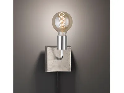 Produktbild von Retro Wandlampe mit Schnurschalter, moderne Wandleuchte im Industrial Design