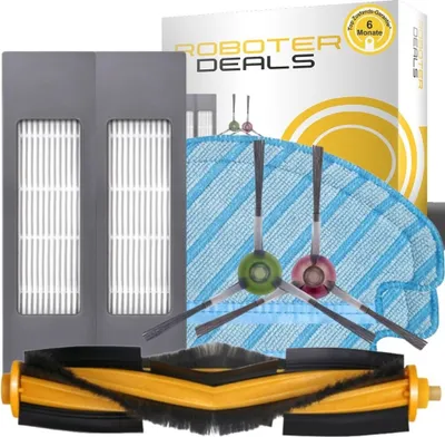 Immagine prodotto di Kit accessori e pezzi di ricambio per aspirapolvere robot Ecovacs Deebot N10, N10 Plus (1 spazzola principale, 2 panni, 2 filtri, 2 spazzole laterali)