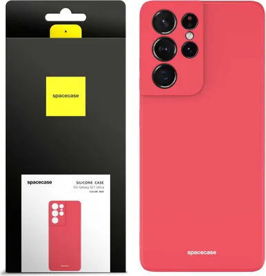 Image de Coque en silicone SPACECASE Coque en silicone pour Galaxy S21 Ultra Rouge