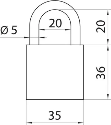 Produktbild von Assa Abloy KZL108S Zahlenschloss, 8 Tasten, silber, Blister (4-stelliger Code)