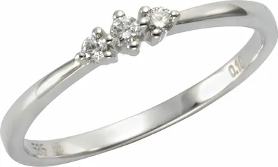 Produktbild von Orolino Ring 585/- Gold weiß 054 (17,2) Brillant weiß 067370103-1
