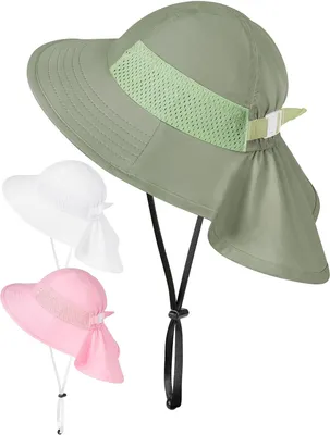 Produktbild von Sommerhut Kinder, UV-Schutz 50+, mit Nackenschutz, breite Krempe, für Strand