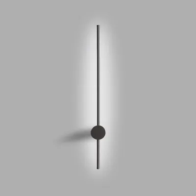 Productafbeelding van Enila LED-wandlamp, 20 W, 1320 lm, 3000 K, dimbaar met fase-aansturing en drukknop, frame van titanium-aluminium, modern design – Gealuce