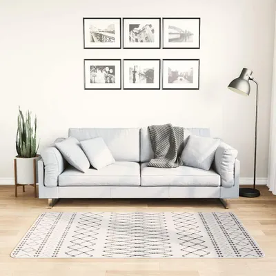 Obrázok produktu pre vidaXL Koberec, prateľný, 80 x 150 cm, čierno-biely