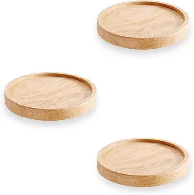 Produktbild von Hängeplatten für Holzschwünge - Set aus 3 Stücken mit Schrauben - Für Blumentöpfe und Vasen - Durchmesser 149 cm