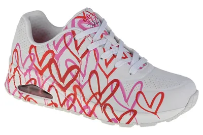 Zdjęcie produktu dla Buty sportowe damskie Skechers 155507-WRPK Spread The Love białe r. 37.5