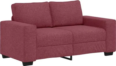 Image de Canapé 2 places vidaXL, rouge vin, 160 x 77 x 82 cm, tissu